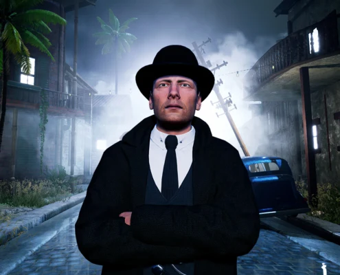 Amok Runner doctor at night